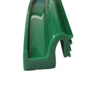 Green color flexible plastic soft PVC profile with teeth manufacturer supplier