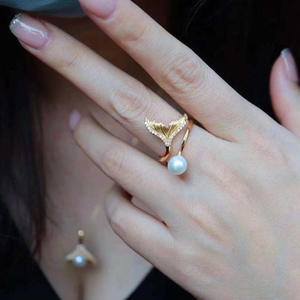 อุปกรณ์ทำเครื่องประดับเงินแท้ S925 สำหรับใส่ไข่มุก จี้ แหวน แฟชั่น รุ่น 9322 พร้อมคริสตัล - Product Image 3