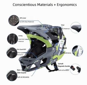 クロスボーダー新型マウンテンバイククロスカントリーダウンヒルレーシング大人用フルヘルメットPC/EPSシェルユニセックス卸売 - Product Image 2