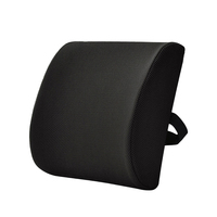 Coussins de chaise de bureau ergonomiques de haute qualité Prix bas Oreiller de soutien lombaire en tissu tricoté en mousse à mémoire de forme personnalisée