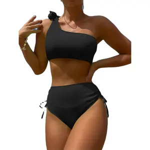 2024 pakaian renang baru lintas batas Bikini seksi pakaian renang pantai terpisah grosir dengan bantalan payudara layanan OEM wanita Bikini dewasa