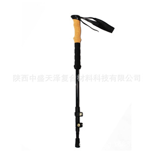 Bâtons de randonnée en fibre de carbone, 3 sections, longueur réglable, bâtons de marche pour la randonnée en plein air, embout en caoutchouc antidérapant - Product Image 2