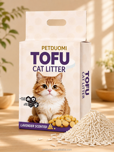 Litière pour chat en tofu de fabrication OEM, forme de bande de 2,0 mm, agglomération rapide, sans poussière, vente en gros - Product Image 1