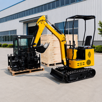 Pengiriman Gratis Mini Excavator EPA Mesin Diesel Kubota 1.8 Ton Crawler Micro Digger 1 Ton 2 Ton Excavator Kecil Pertanian untuk Dijual