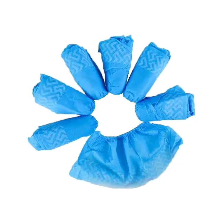 Prezzo di fabbrica antiscivolo di dimensioni personalizzate monouso antipolvere tessuto non tessuto PP copriscarpe impermeabile con striscia antiscivolo