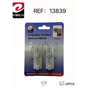 Colgador Visillos Gancho Metal 4 Unds Bricolaje Accesorios - Product Image 2