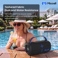 Haut-parleurs sans fil portables Miccell 70W, 12000mAh, IPX5, étanches, lecteur de musique avec lumières colorées pour les fêtes en plein air