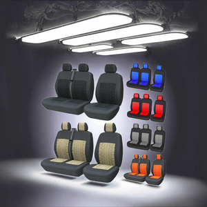Coprisedile auto in poliestere personalizzato per camion Set completo universale per quattro stagioni 2 + 1 sedile - Product Image 2