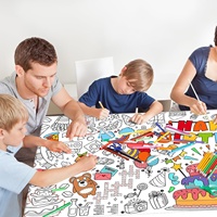 Poster géant à colorier Joyeux Anniversaire en gros, nappe DIY avec taille/image personnalisée pour décoration murale de fête d'anniversaire