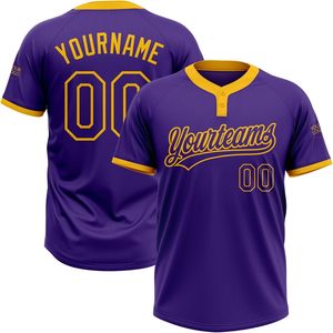 Camisetas de Softbol Personalizadas para Hombres, Mujeres y Jóvenes, Jersey de Béisbol Personalizado con Dos Botones, Transpirable, con Nombre y Número del Equipo Bordados - Product Image 6
