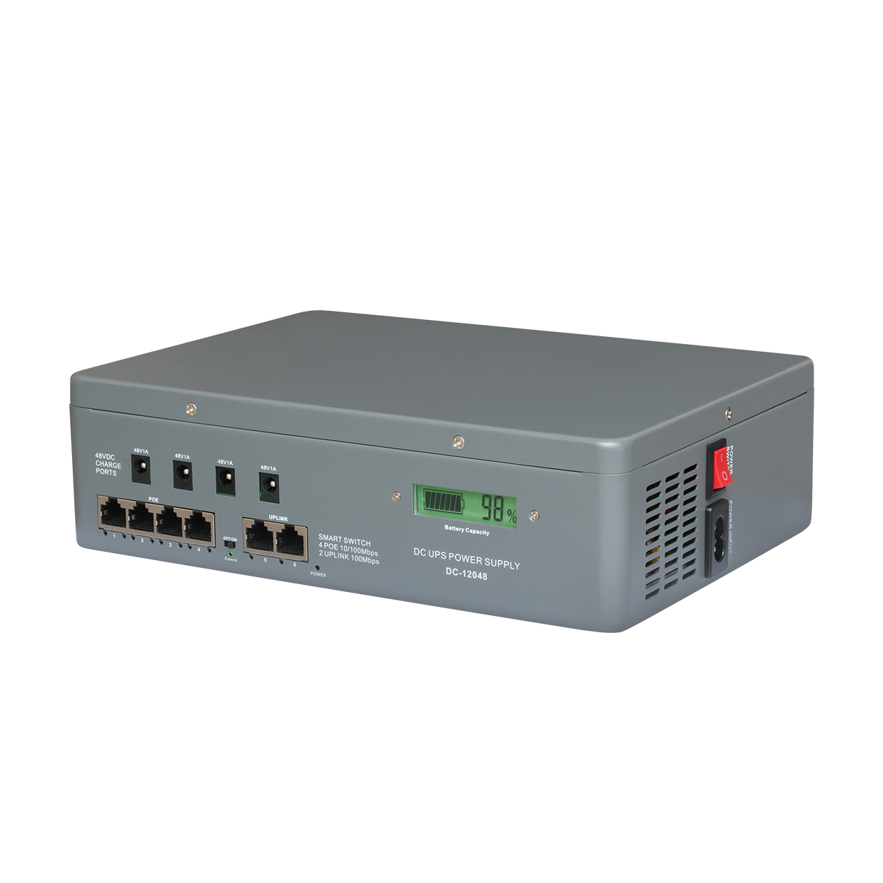 120 Вт DC UPS блок питания 240WH LiFePo4 батарея резервное питание UPS 48 В DC POE порты для маршрутизаторов модемов IP-камер
