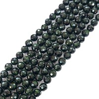 Perles de pierre de grès verte facettées, perles de cristal rondes lisses et scintillantes, pierres précieuses de guérison, 8mm 10mm 12mm pour la fabrication de bijoux