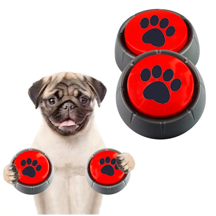 Programmable led light push recordable buttons voice recorder sound button for dog