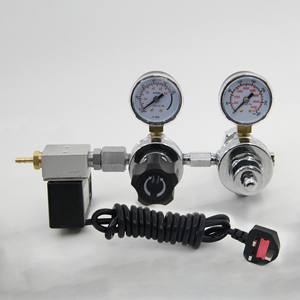 DEM FR2802 Ajuste Regulador de <span class=keywords><strong>CO2</strong></span> de doble etapa Medidor de flujo Regulador de <span class=keywords><strong>Co2</strong></span> de doble etapa Casa verde agrícola con solenoide - Product Image 3