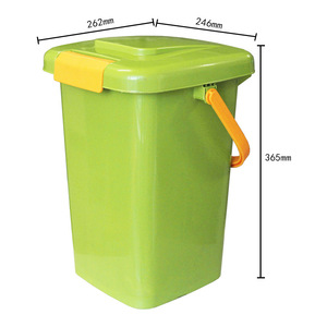 Square 8L/10L/15L plastic handle sealed trash can, rice and grain storage <b>bin</b>, kitchen storage <b>bin</b> with <b>lid</b> - Product Image 2