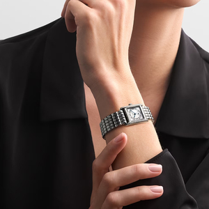 Montres personnalisées ODM OEM HANNAH MARTIN, marque privée, montres pour femmes, fines, avec diamants, acier inoxydable, cadran carré, montre-bracelet à quartz pour femmes - Product Image 2