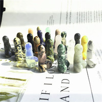 Venta al por Mayor Mini Dildo de Cristal Natural, Vara de Piedras Sanadoras, Artesanía Tallada a Mano de Cuarzo Rosa, Pene de Cristal para Colgante