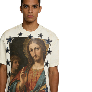T-shirt en coton tricoté 100% pour homme, coupe ample, imprimé DTG, style rétro délavé, 150 GSM, vintage - Product Image 3