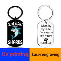 Usine-personnalisé en acier inoxydable bijoux à bricoler soi-même accessoires porte-clés pendentifs formes gravées Logos pendentifs de mode breloques