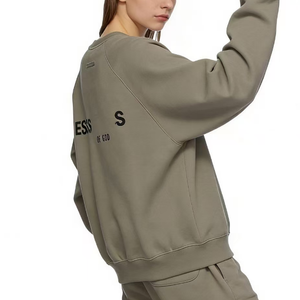 Felpa Fear da uomo 2023, elegante, a maniche lunghe, personalizzabile, tinta unita, <span class=keywords><strong>oversize</strong></span>, stile Highstreet, girocollo, con cappuccio e senza cappuccio - Product Image 2