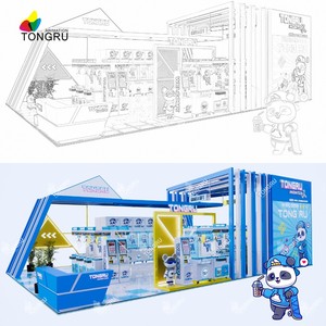 Mini borne de jeu d'arcade pour exposition, machine à grue bleue, distributeur de petites poupées, machine à grue à griffes pour <span class=keywords><strong>l</strong></span>'industrie <span class=keywords><strong>du</strong></span> divertissement - Product Image 1
