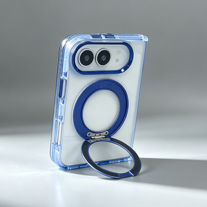 B552 Nueva Funda Plegable para iPhone Duo, Funda Protectora Transparente de 360 Grados °   Soporte Giratorio Antiamarilleo para Fundas de Aire - Product Image 3