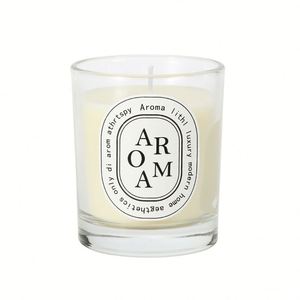 Clear <b>Glass</b> Tumbler Scented Soy Wax Aroma Candle With Printed Label & Gift Box Home Decoration Custom <b>Sticker</b> - Product Image 4