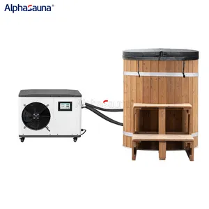For Sports Recovery Portable Wood Tub Cold Plunge Water Chiller WiFi Vertical Hot And Cold Plunge Pool