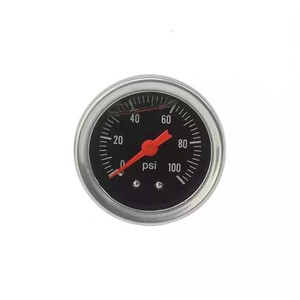 Manómetro de presión de aceite 0-100 Psi tipo puntero de acero inoxidable para modificación de automóviles - Product Image 1