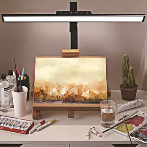Esnek katlanabilir masa klipsli Led masa lambası çalışma okuma kısılabilir renk sıcaklığı ayarlanabilir ekran Bar ışığı lamba