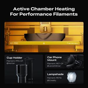 3D-принтер K2 Pro Combo — новый автоматический высокоскоростной прототипер с использованием PLA-филамента для промышленной обработки резиновых изделий - Product Image 3