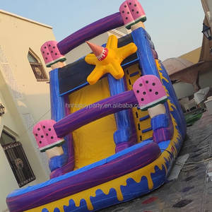 Glissière d'eau gonflable toboggans commerciaux PVC gonflable matériel lune saute toboggan gonflable location commerciale - Product Image 3