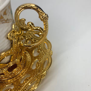 Bandeja de almacenamiento de joyas ordic light, bandeja de cerámica de lujo dorada <span class=keywords><strong>para</strong></span> ceremonia de <span class=keywords><strong>matrimonio</strong></span> y celebración, platillo <span class=keywords><strong>para</strong></span> taza de café y plato de latón - Product Image 3