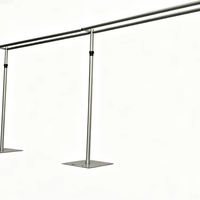 FUNMOOD Support de toile de fond réglable en alliage d'aluminium pour décoration de mariage, événements, avec tubes suspendus détachables, extérieur/intérieur