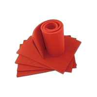 Feuille de caoutchouc silicone rouge translucide, résistance aux hautes températures, 100% silicone vierge, haute qualité, découpe 380*380mm/500x500mm