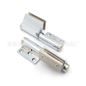 Hydraulic Hinge 304 Stainless Steel Soft Closing <b>Mirror</b> Light <b>Door</b> Window Hinge 180 Degrees 4 Hole Pair - Product Image 4