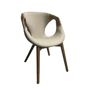 Sillas modernas de cuero de madera maciza, sillas de comedor para restaurante, Hotel, muebles para el hogar, embalaje de cartón, sillas de cocina, modo de madera - Product Image 2