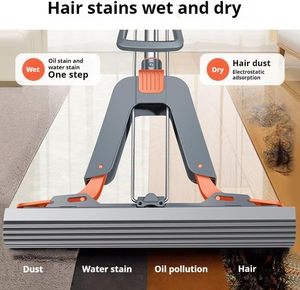 Offre Spéciale vadrouille ménage plat lavage à la main éponge d'absorption d'eau plis presser l'eau sèche et humide double éponge pliante vadrouille - Product Image 5