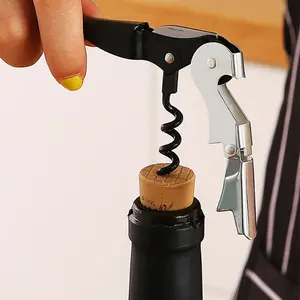Customize Logo Metal Portable Multifunction Cork Screw Wine Bottle Opener Stainless Steel Corkscrew