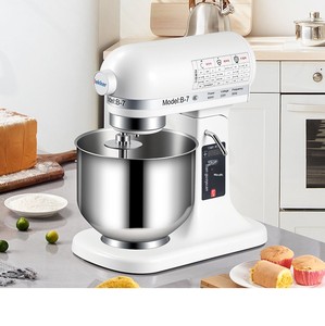Batteur sur socle électrique commercial 7L/12L 220V, multi-vitesses, bol en acier inoxydable, design compact, pour pétrir la pâte, la crème, utilisation en boulangerie - Product Image 1