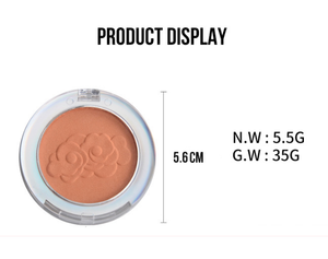 Paleta de colorete individual, 6 colores, rosa, naranja, OEM, maquillaje, contorno cosmético, colorete en polvo vegano, Etiqueta Privada - Product Image 2