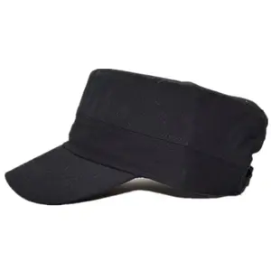 Cotton Flat Sports Cap Custom Flat Top Cap Patrol Security Cap