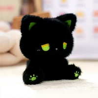 Niedliche, schläfrige Katzen-Plüschfigur, weiches Spielzeug aus Polyester mit PP-Baumwollfüllung, 11-30cm, sitzende Pose, für Greifautomaten, Emote Little Cat Friend