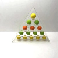 Acryl-Kristall Transparenter Farbiger Dreieckiger Pyramidenförmiger 5-Schichtiger Montierbarer Plexiglas-Displayständer für Schaufenster Golf-Vitrine