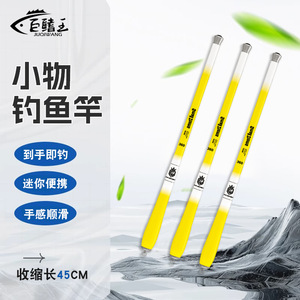 JUQIWANG Mini Fishing Rod 45cm Compact Portable Ultralight Stream Rod for Small Fish - Product Image 1