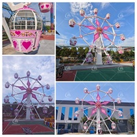 Grande Roue Commerciale de 20m en Acier avec Paniers Floraux à Vendre, Manège Extérieur avec Lumières LED, Couleurs Personnalisables, Parc d'Attractions, ISO CE