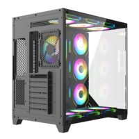 AntarcChill New Design Curved Glass Computadoras Casing Full View Pc Gamers Case Desktop Computer Atx Gaming Case with ARGB Fans