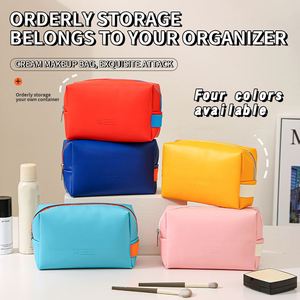 Pochette de voyage portable pour le maquillage, organiseur de cosmétiques, sac en cuir PU imperméable pour le maquillage et les cosmétiques - Product Image 4
