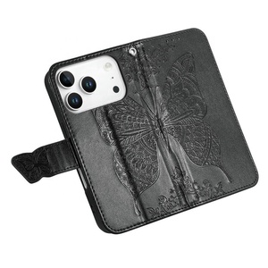 Funda Cartera Tipo Folio <span class=keywords><strong>para</strong></span> iPhone 18 17 Pro Max, con Ranuras <span class=keywords><strong>para</strong></span> Tarjetas de Crédito, Diseño de Mariposa, en Cuero PU, <span class=keywords><strong>para</strong></span> <span class=keywords><strong>Mujer</strong></span> - Product Image 4