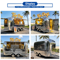 Camion de nourriture mobile commercial en chrome, fournitures pour tacos, frites, pommes de terre au four, sandwichs, remorque alimentaire de Bangkok à vendre